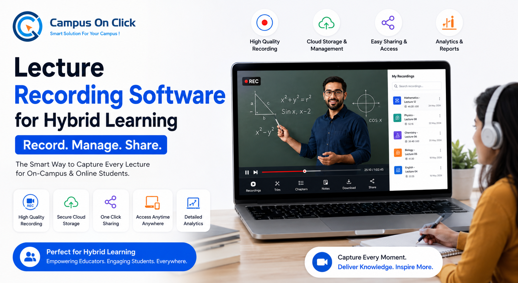 Lecture Recording Software for Hybrid Learning