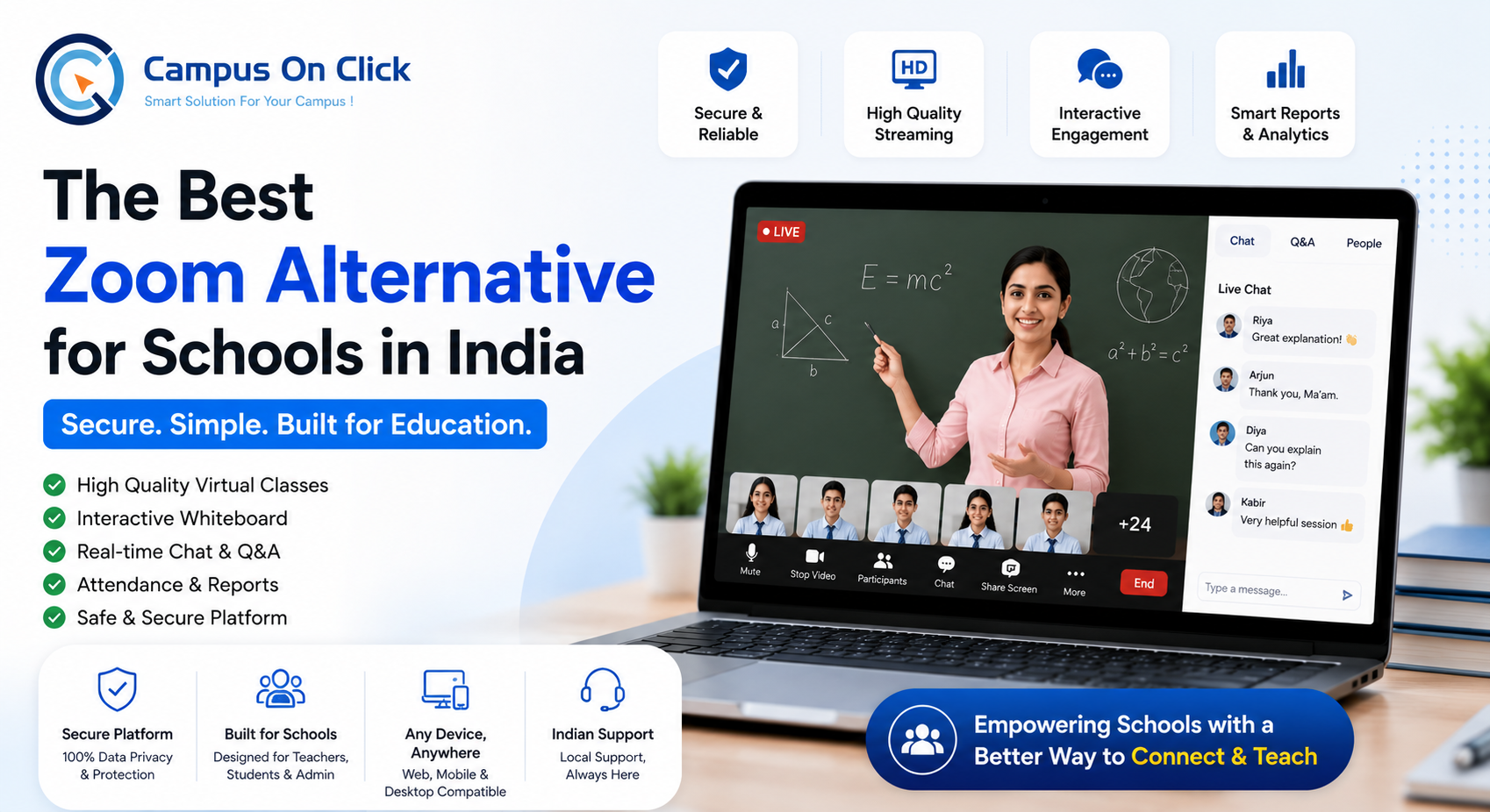 Zoom Alternative for Schools in India