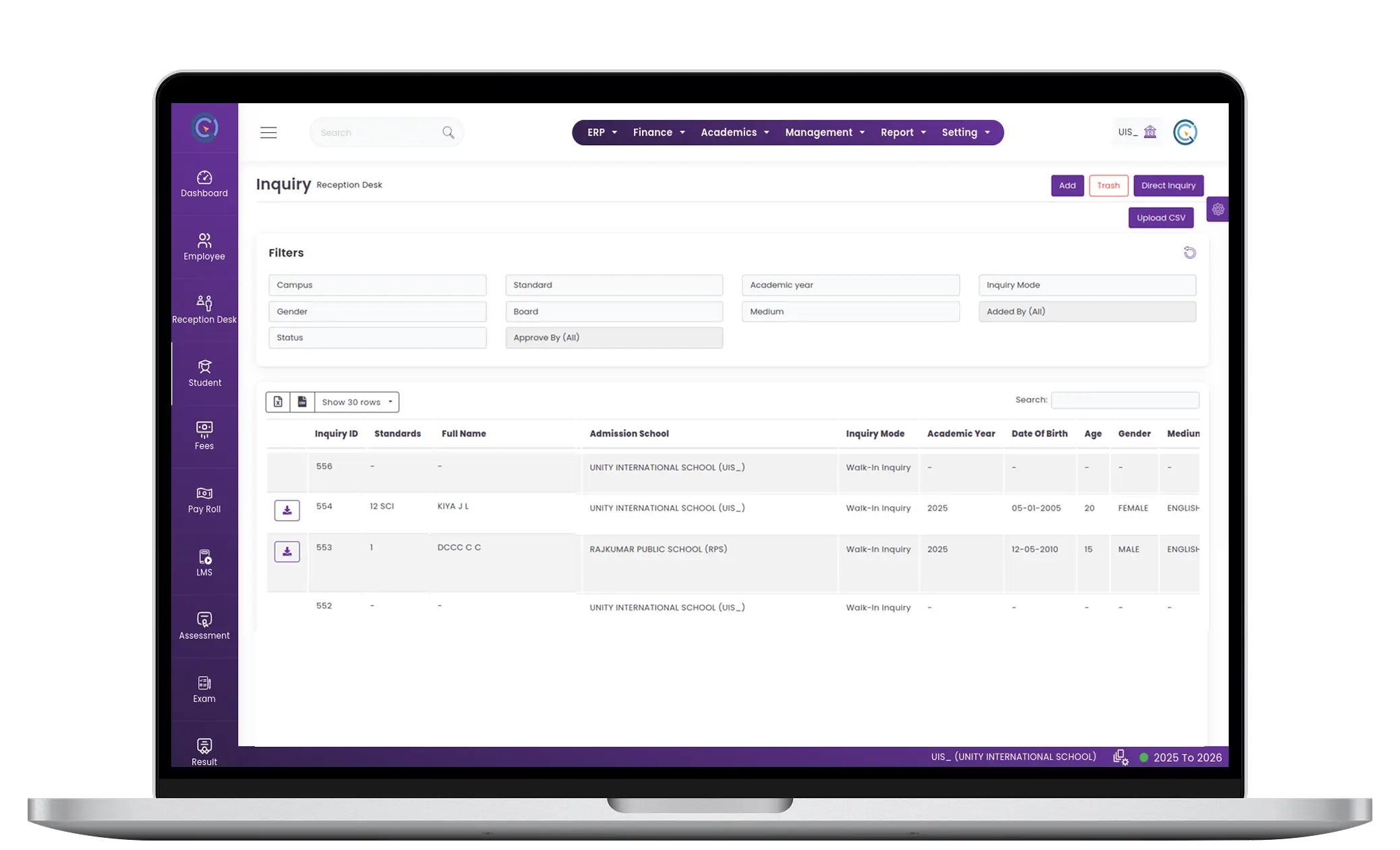 Admission Inquiry & Management System