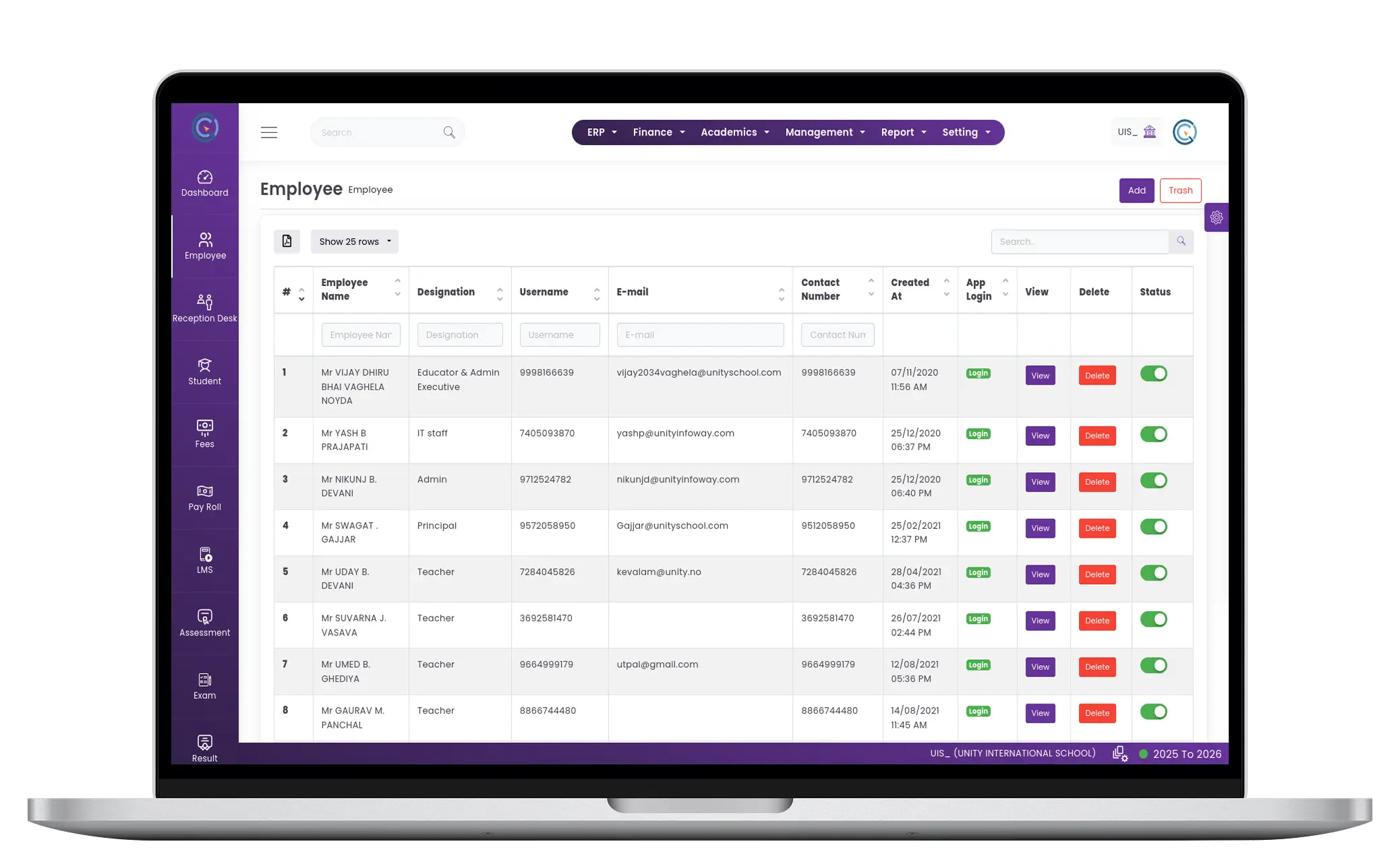 Staff Management System for Schools