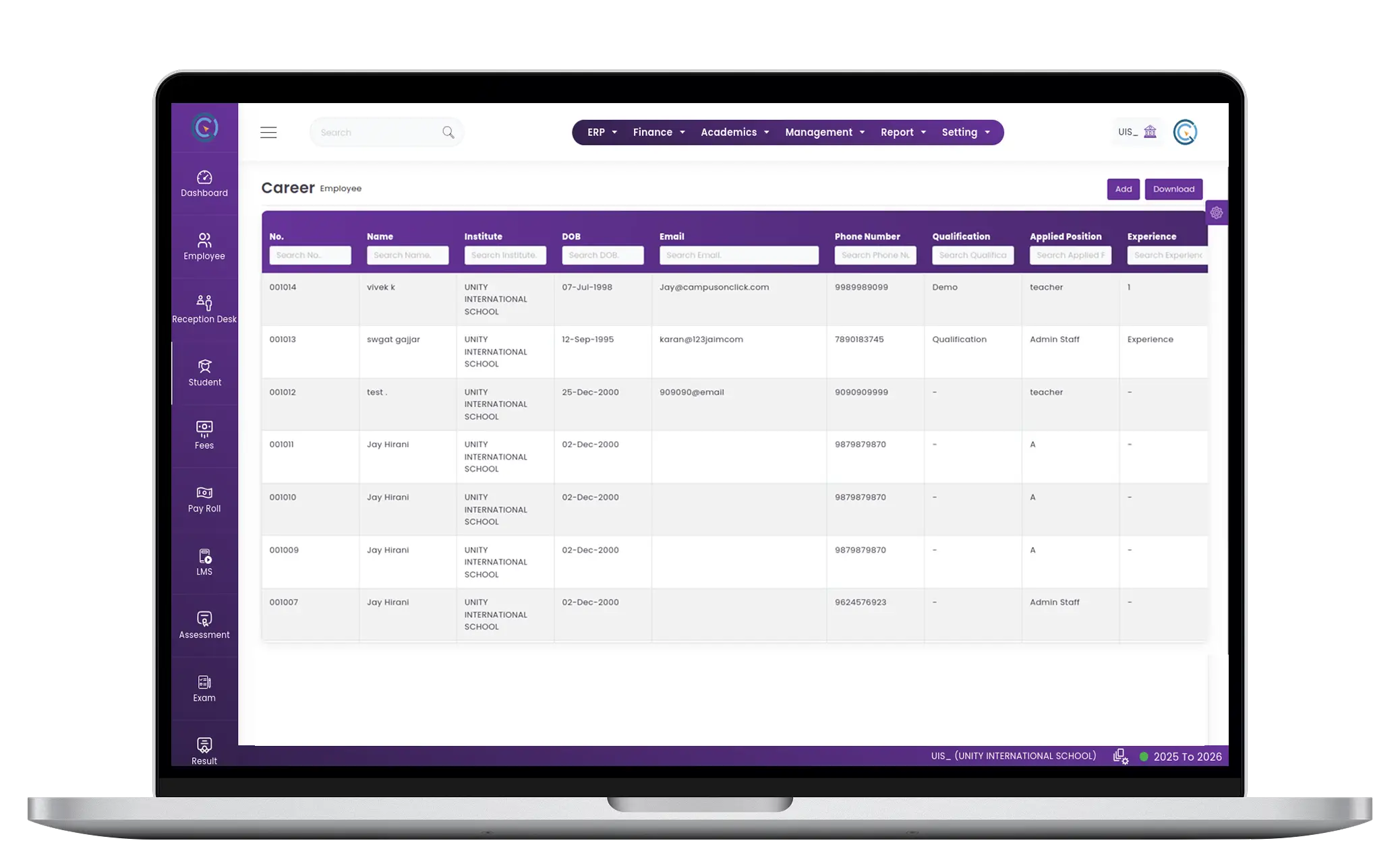 Smart Staff Recruitment ERP for Schools & Colleges Smart Staff Recruitment ERP for Schools & Colleges