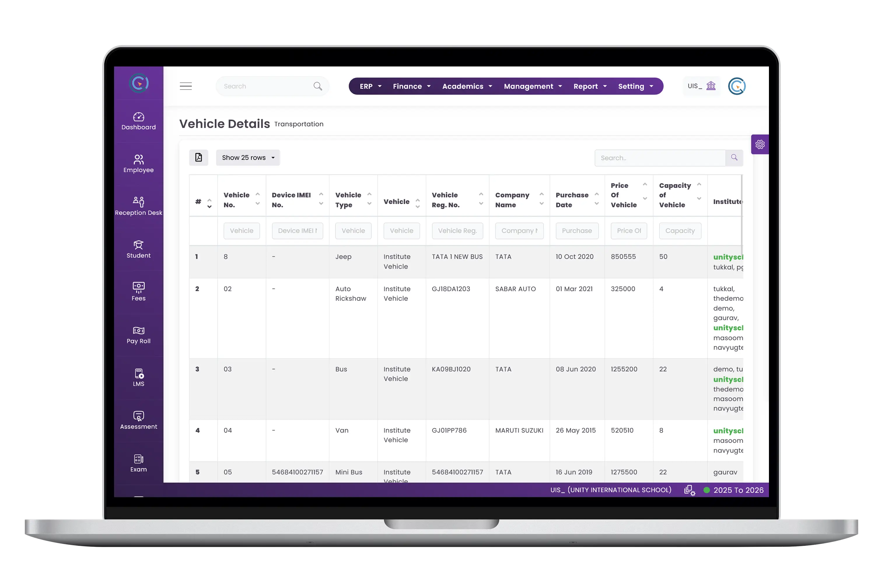 School Transportation Management System