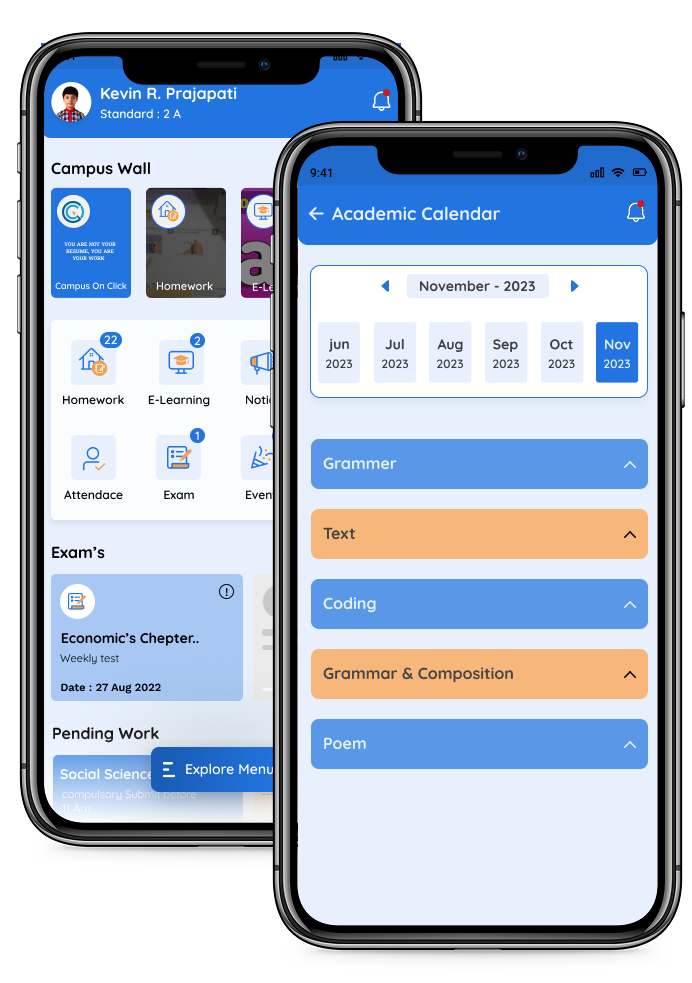Student Academic Calendar
                                Management System App