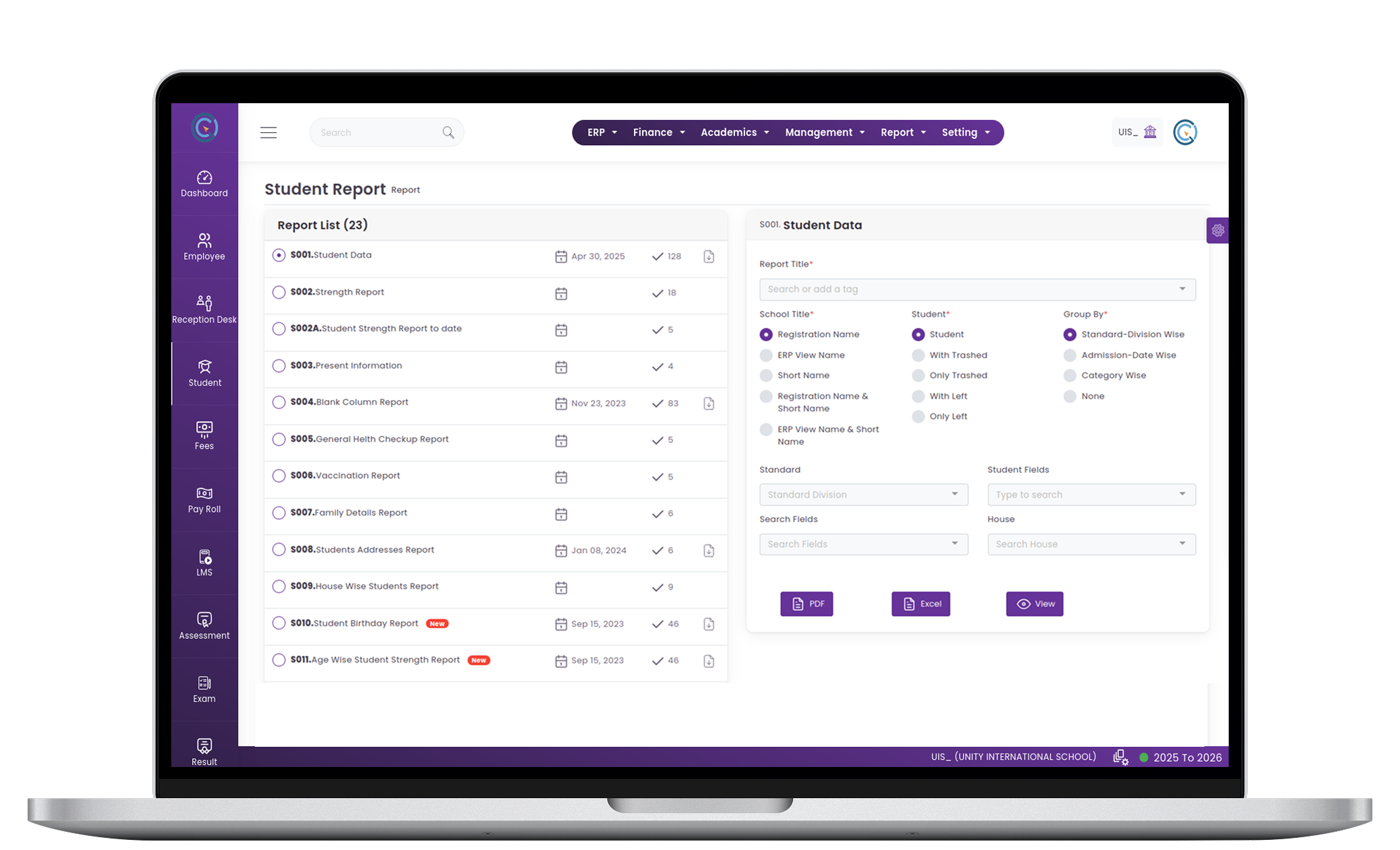 In-Depth Reporting Management System