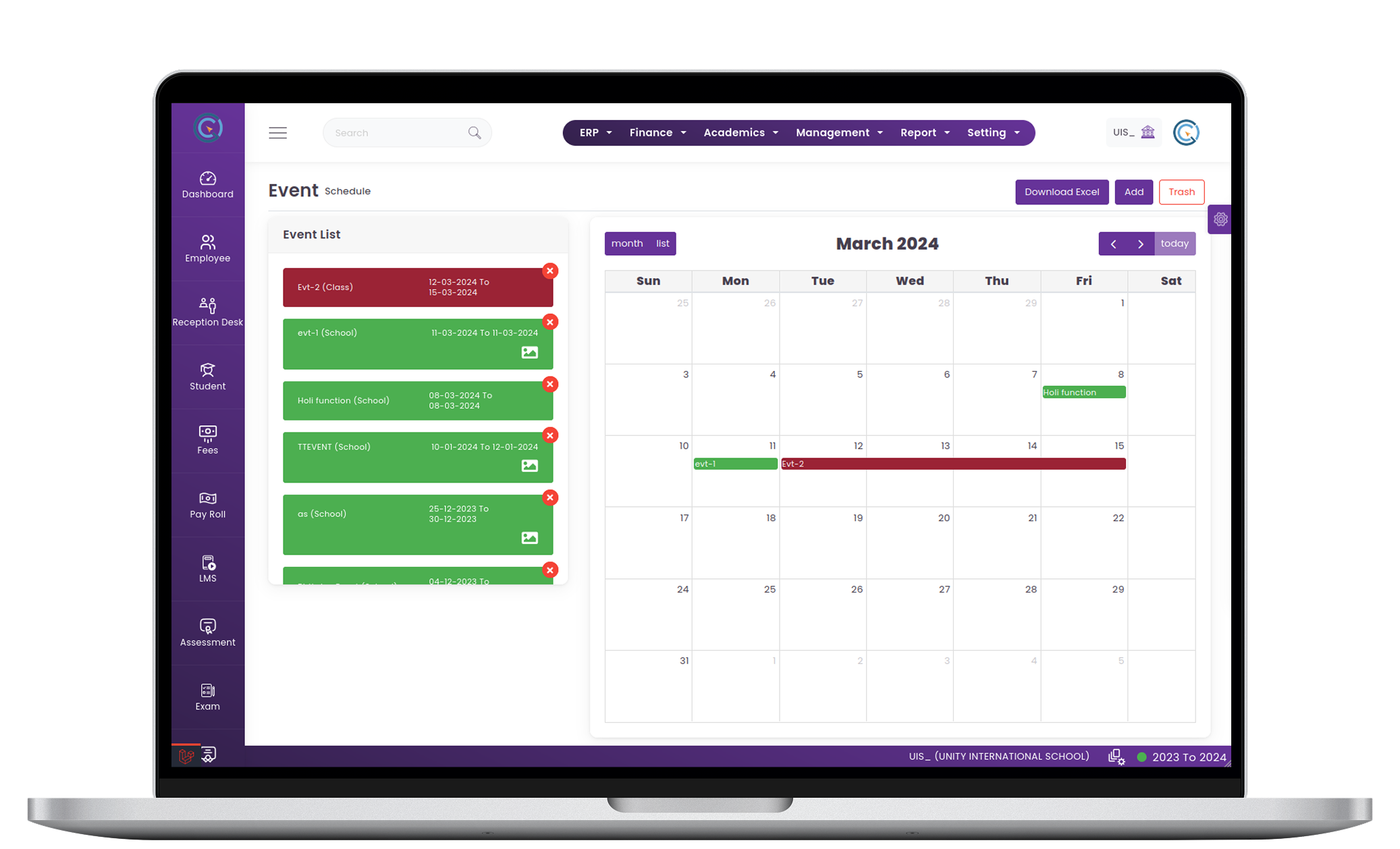 Event Calendar
                                Management System