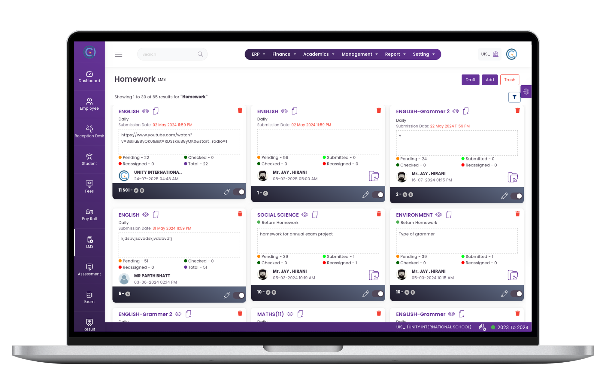 Homework And Assignment  Management System