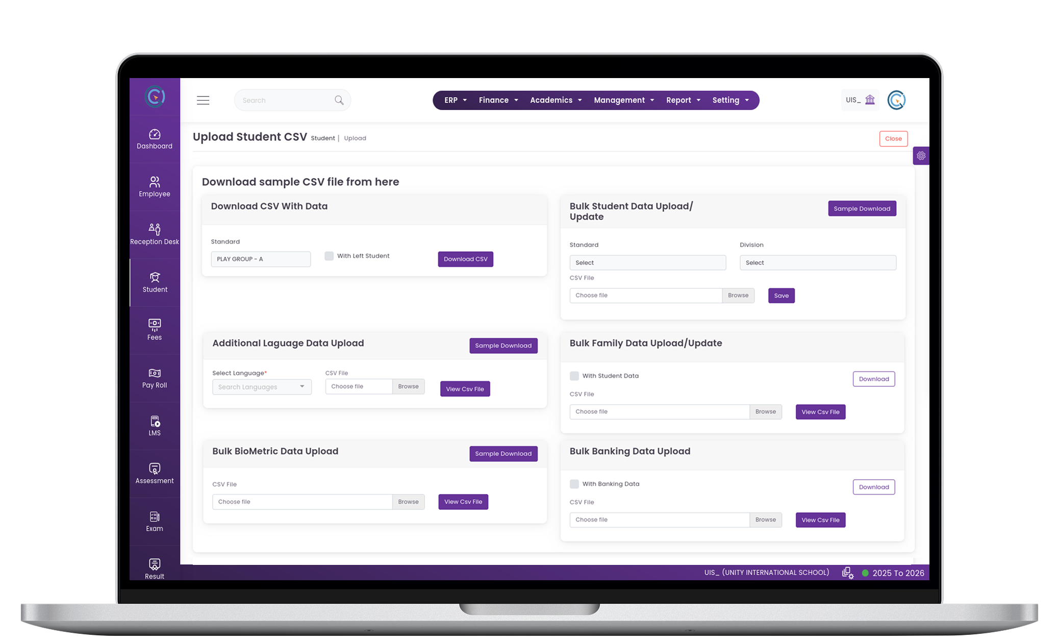 Student Bulk Import Management System