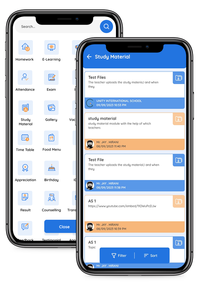 Student Study Material
                                Management App
