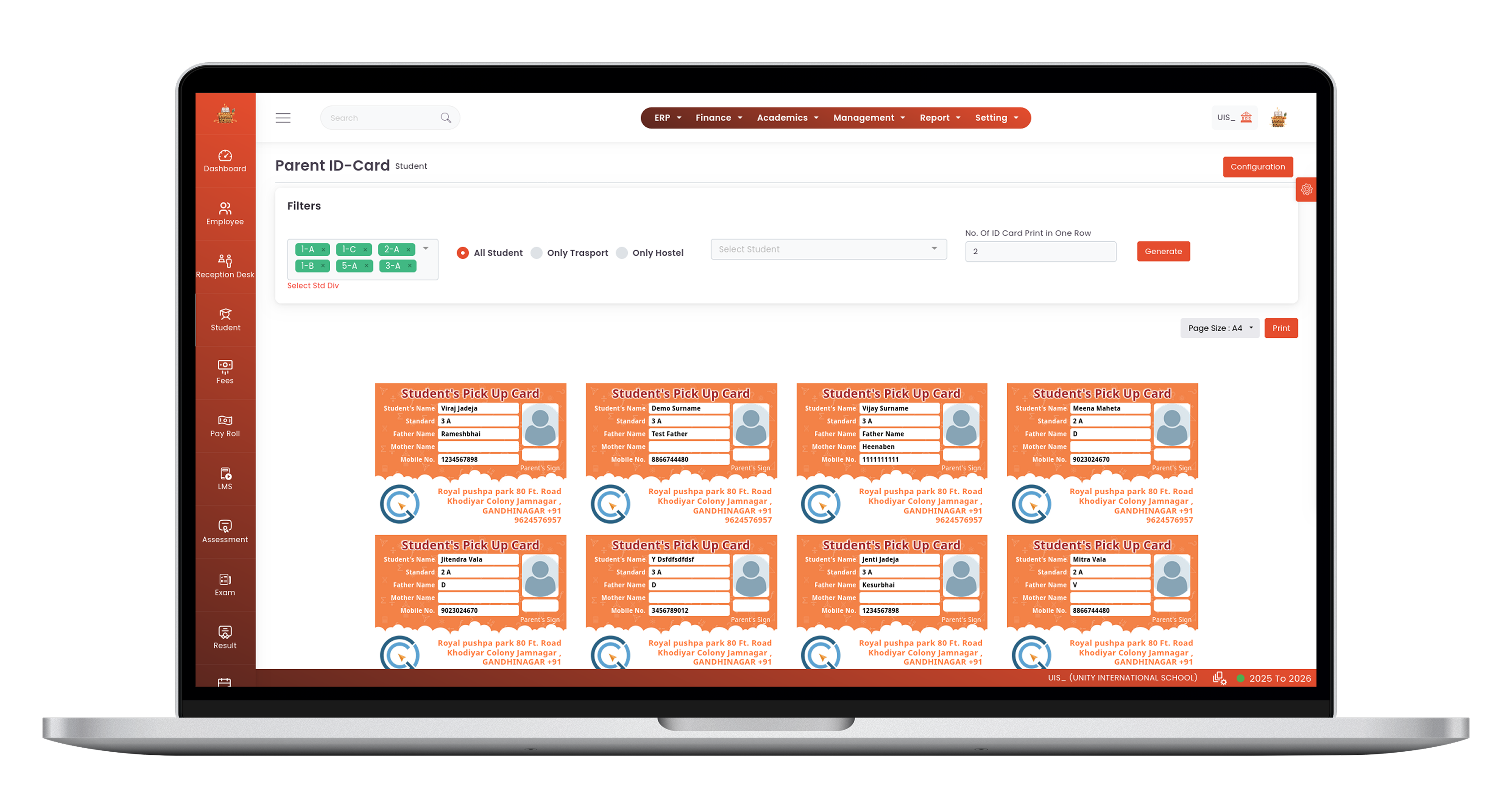 Parent Card System